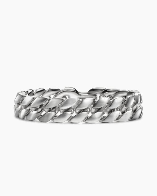 Curb Chain Bracelet in Platinum, 14.5mm