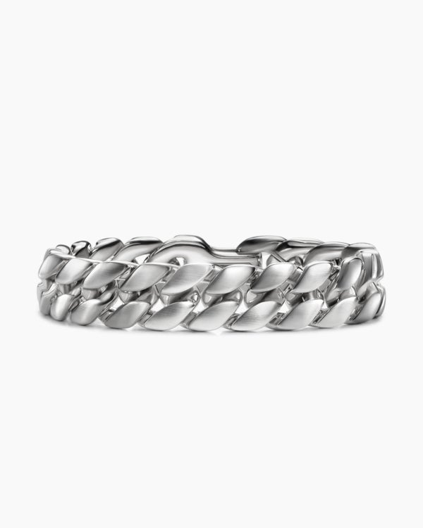 Curb Chain Bracelet in Platinum, 14.5mm
