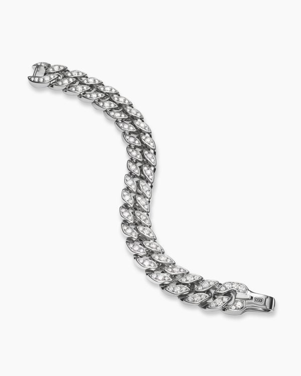 Curb Chain Bracelet in Platinum, 14.5mm