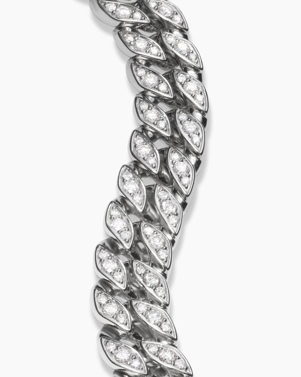Curb Chain Bracelet in Platinum, 14.5mm