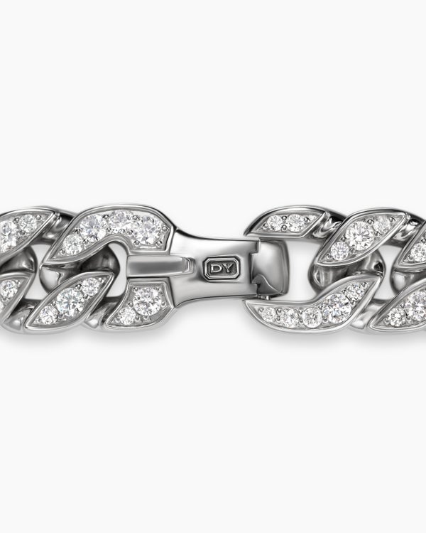 Curb Chain Bracelet in Platinum, 14.5mm