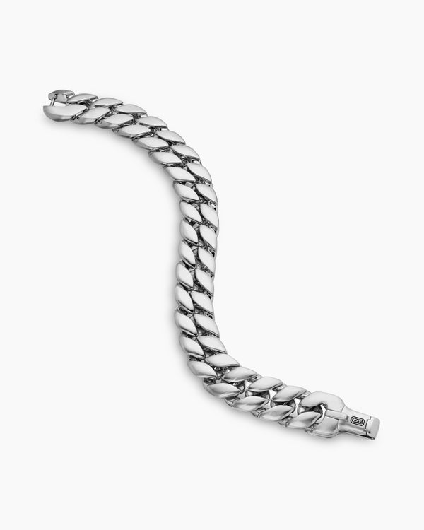 Bracelet Curb Chain en argent sterling, 14,5 mm