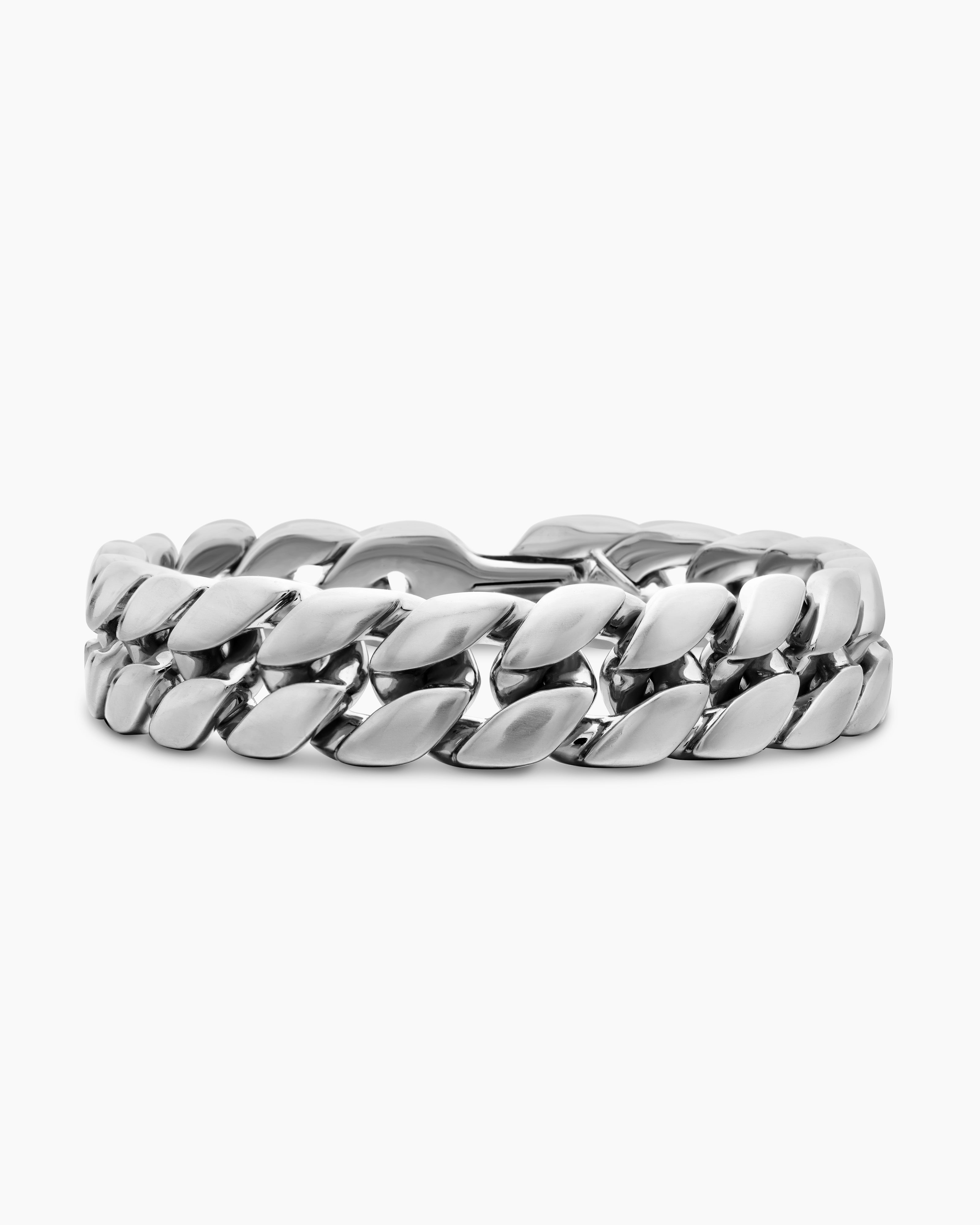 Bracelet Curb Chain en argent massif, 14,5 mm homme 