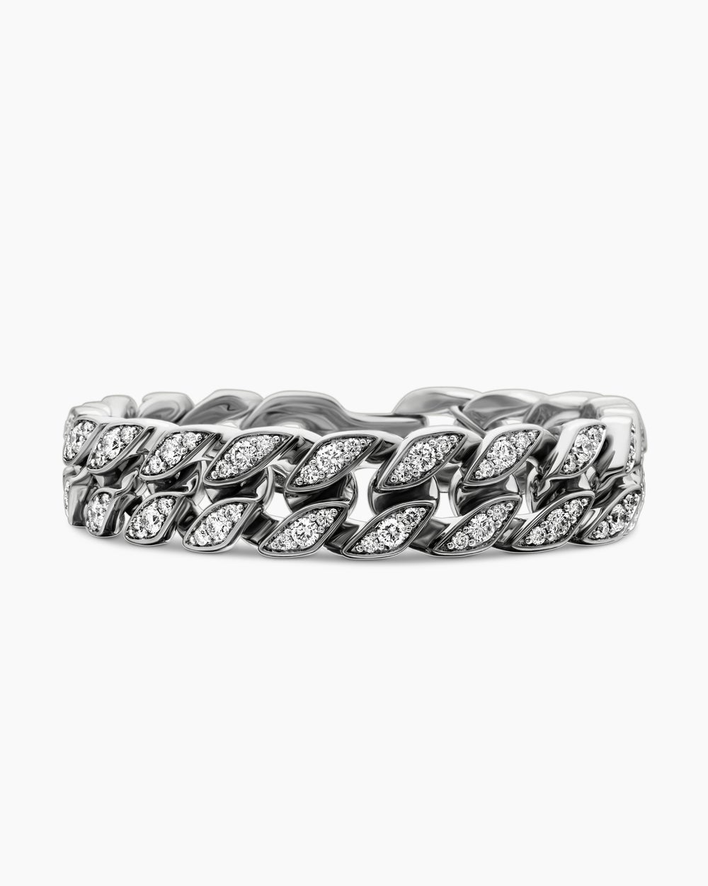 Mens Curb Chain Bracelet in Sterling Silver, 14.5mm