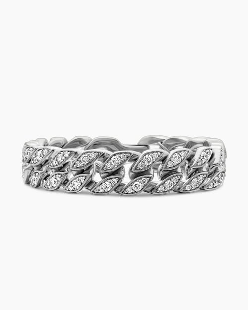Mens Curb Chain Bracelet in Sterling Silver, 14.5mm