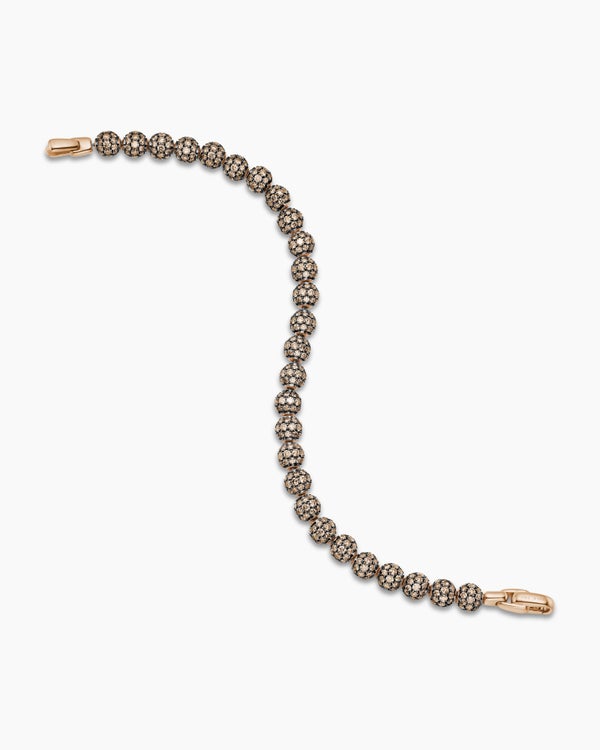 Spiritual Beads Bracelet in 18K Rose Gold with Pavé, 6mm