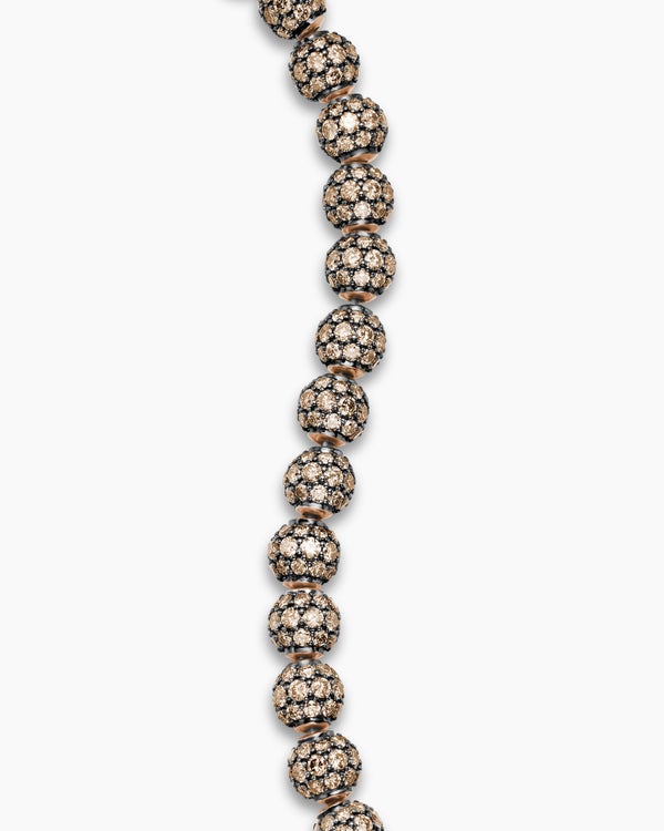 Spiritual Beads Bracelet in 18K Rose Gold with Pavé, 6mm
