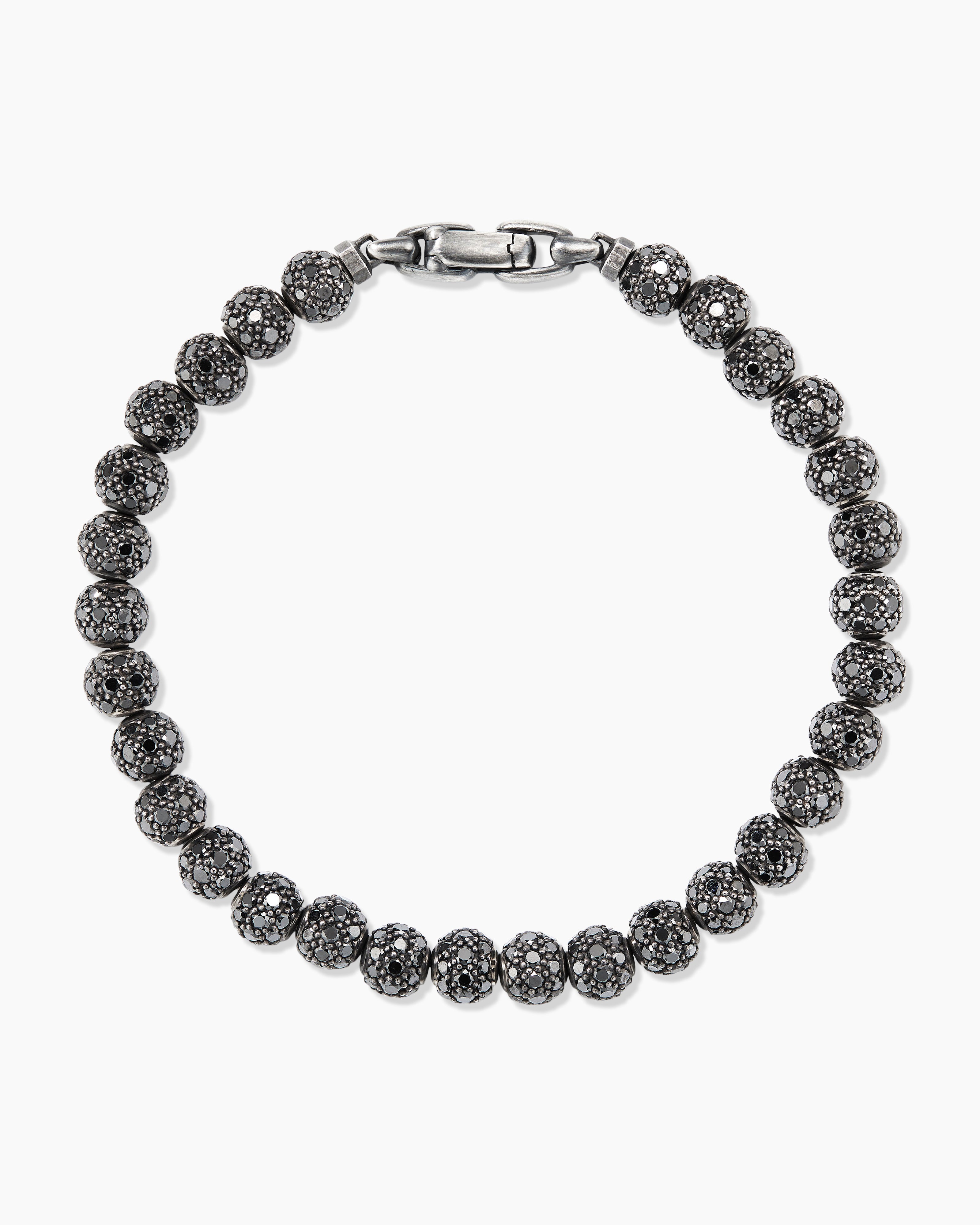 Black Diamond Rondel Bead Bracelet – muratla