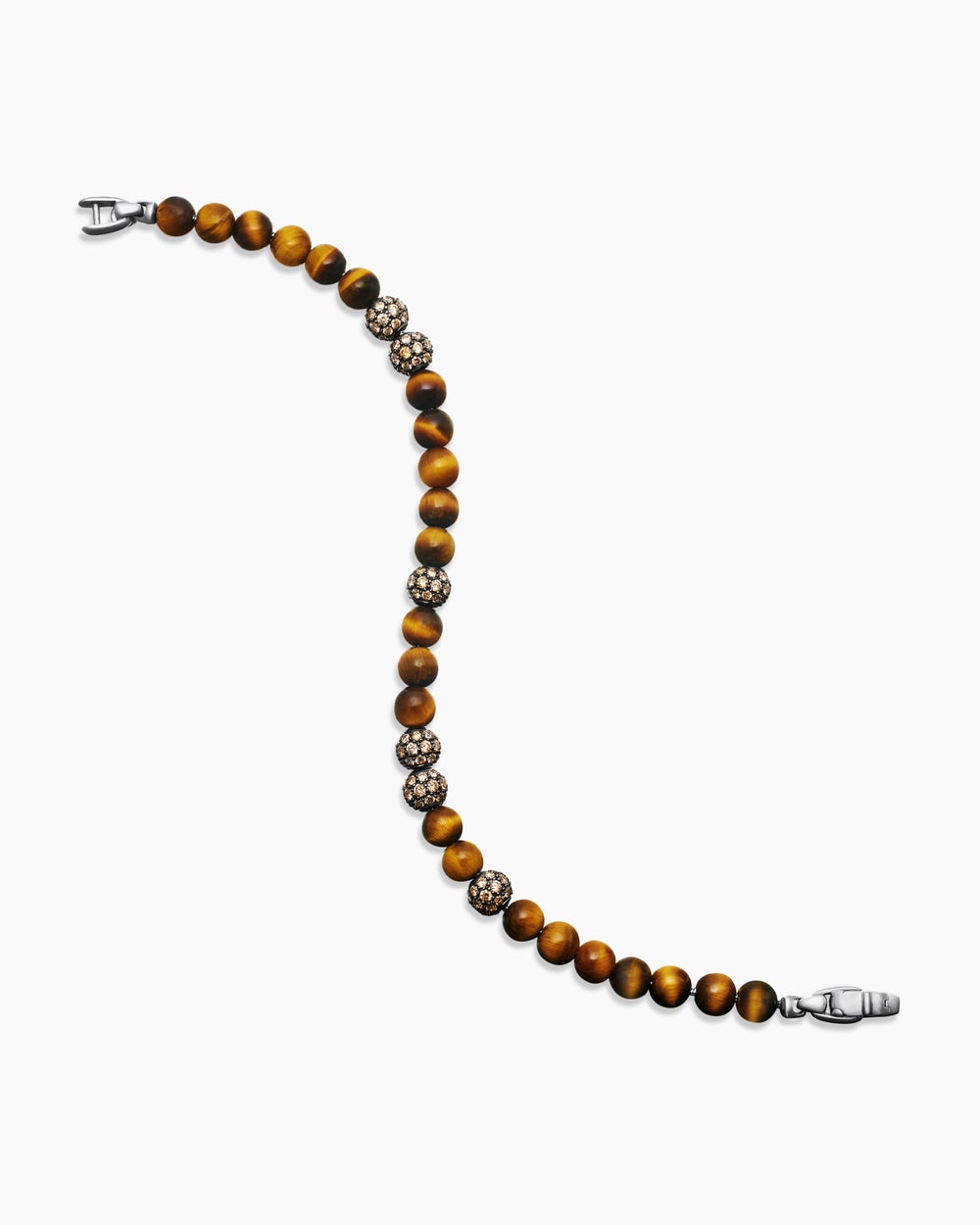 Bracelet Spiritual Beads en argent sterling avec pavé, 6 mm hommes