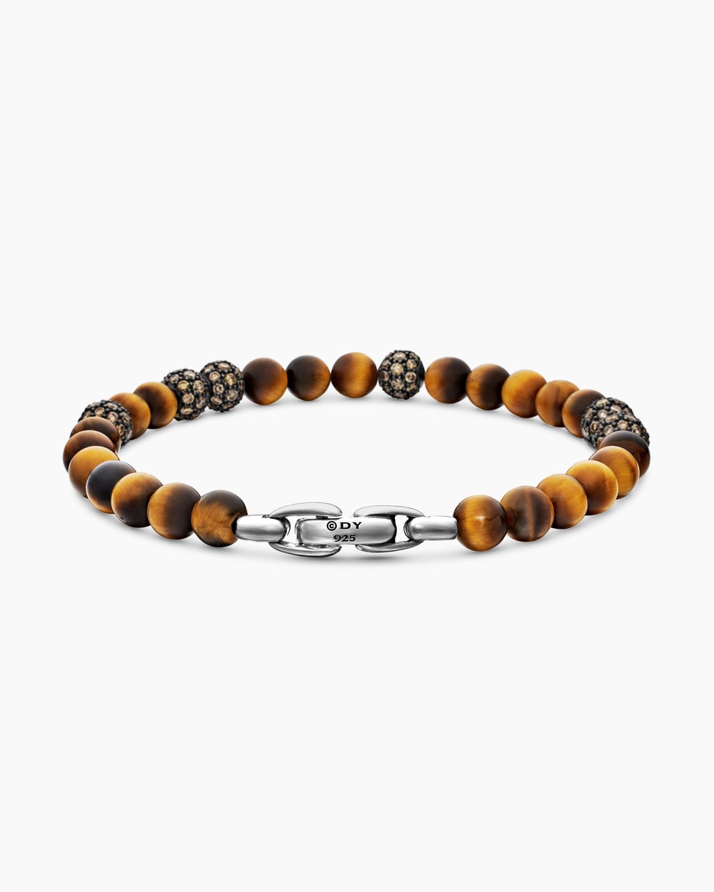 Bracelet Spiritual Beads en argent sterling avec pavé, 6 mm hommes