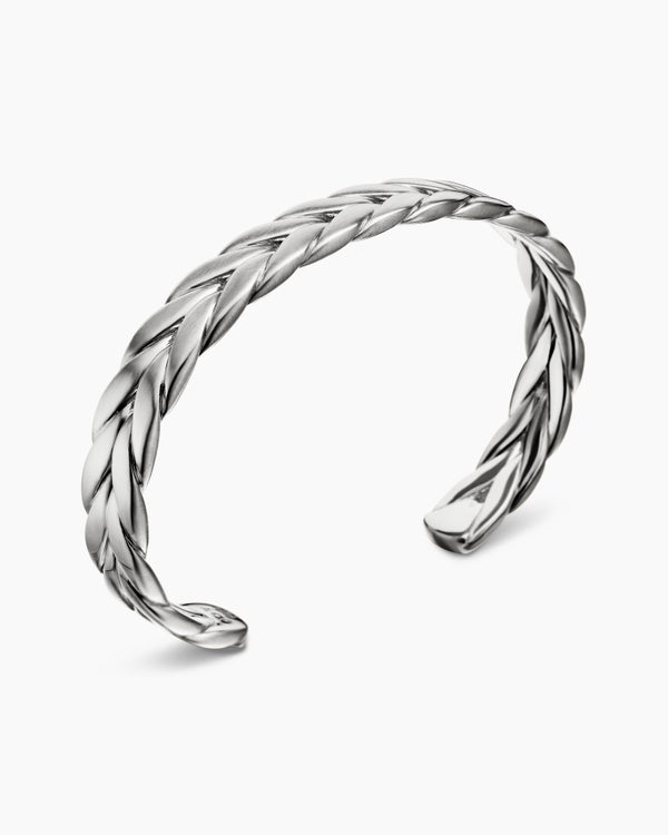 Bracelet-manchette à chevrons en argent sterling, 9 mm
