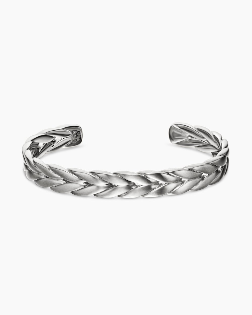 Mens Chevron Cuff Bracelet in Sterling Silver, 9mm