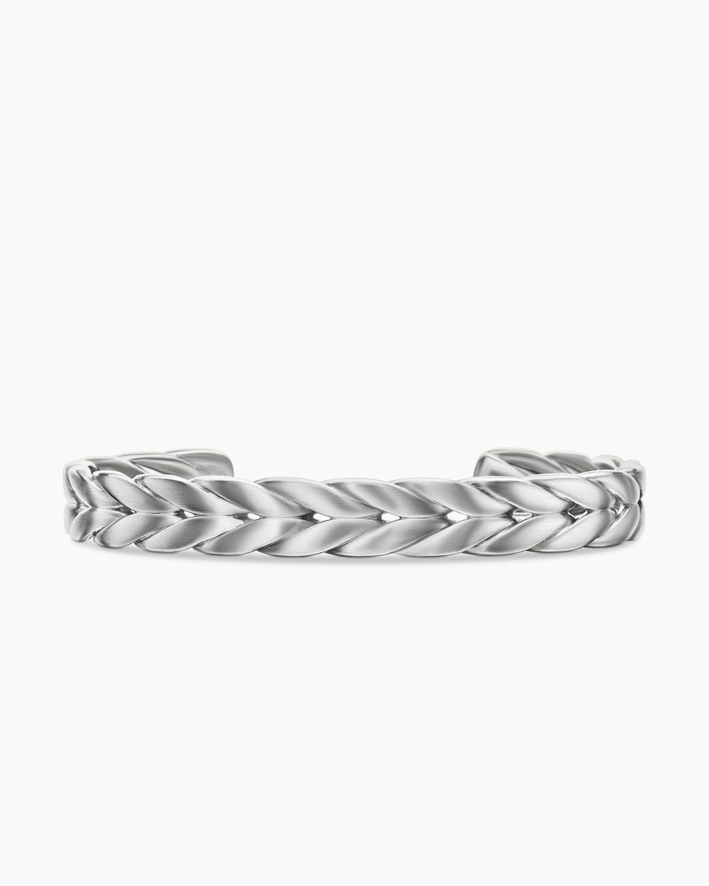 Mens Chevron Cuff Bracelet in Sterling Silver, 9mm