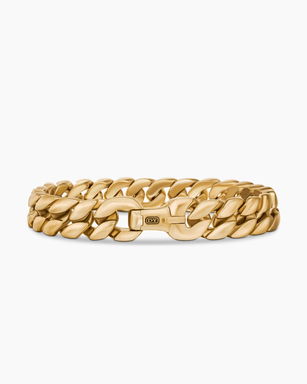 Mens Curb Chain Bracelet in 18K Yellow Gold, 11.5mm