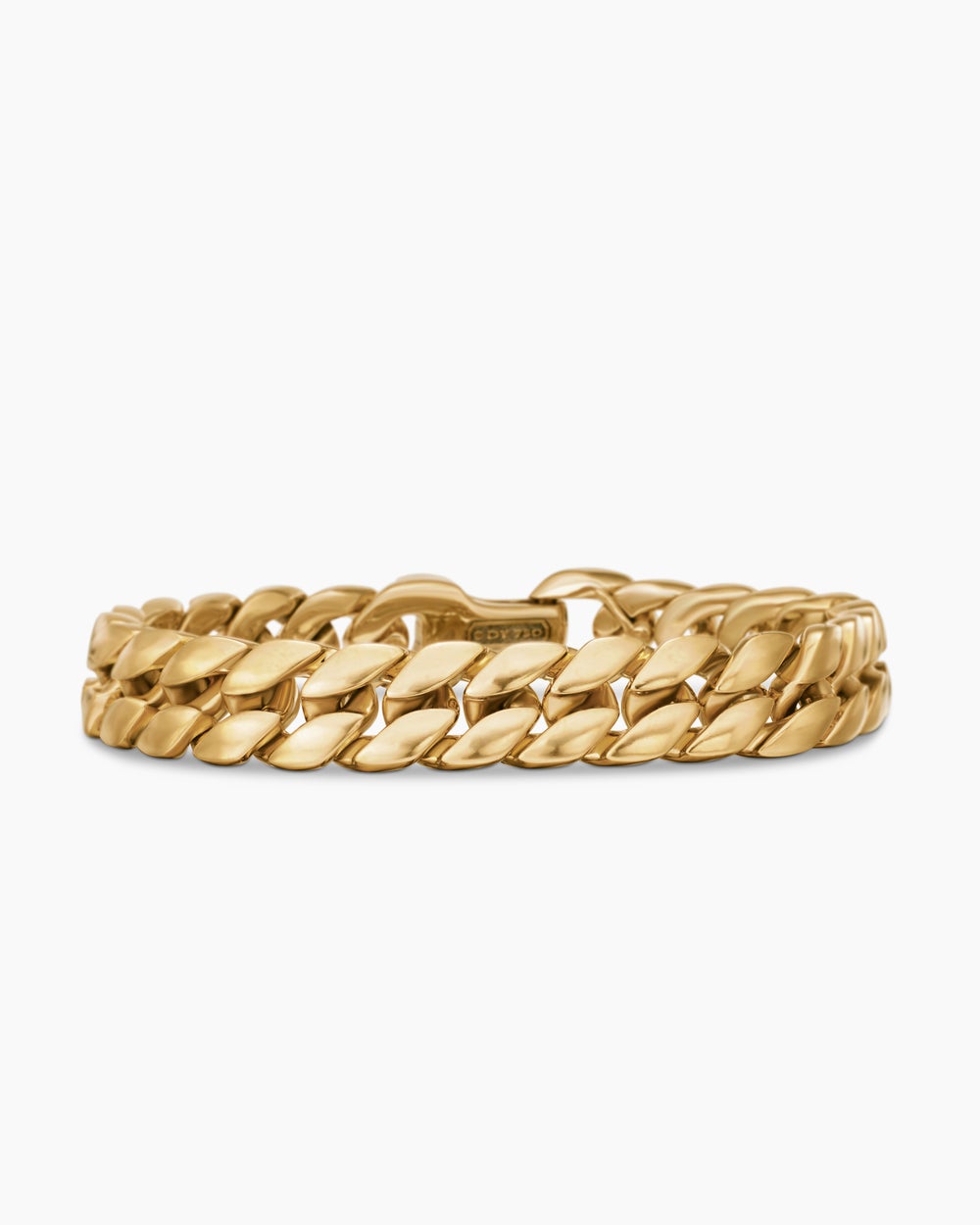 Mens Curb Chain Bracelet in 18K Yellow Gold, 11.5mm