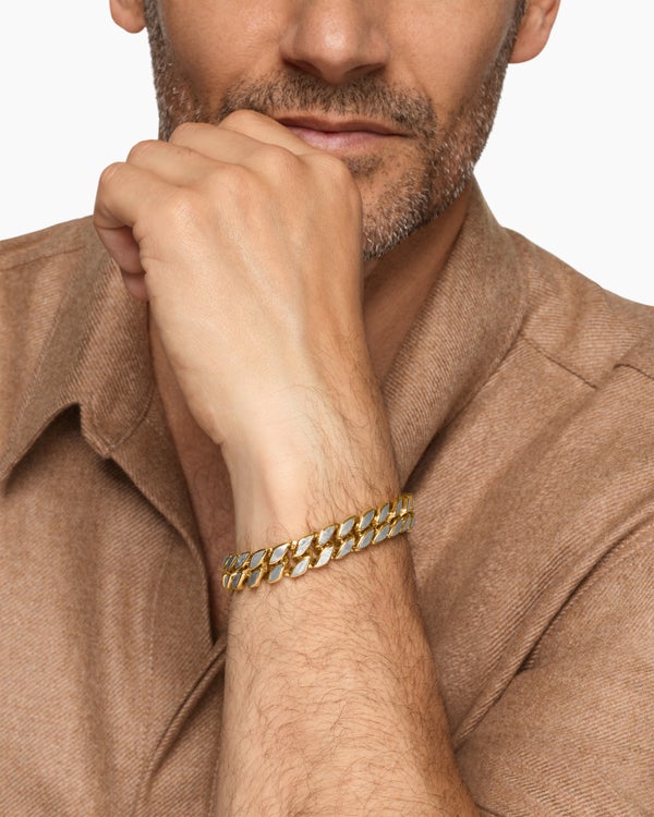 Curb Chain Bracelet in 18K Yellow Gold, 11.5mm