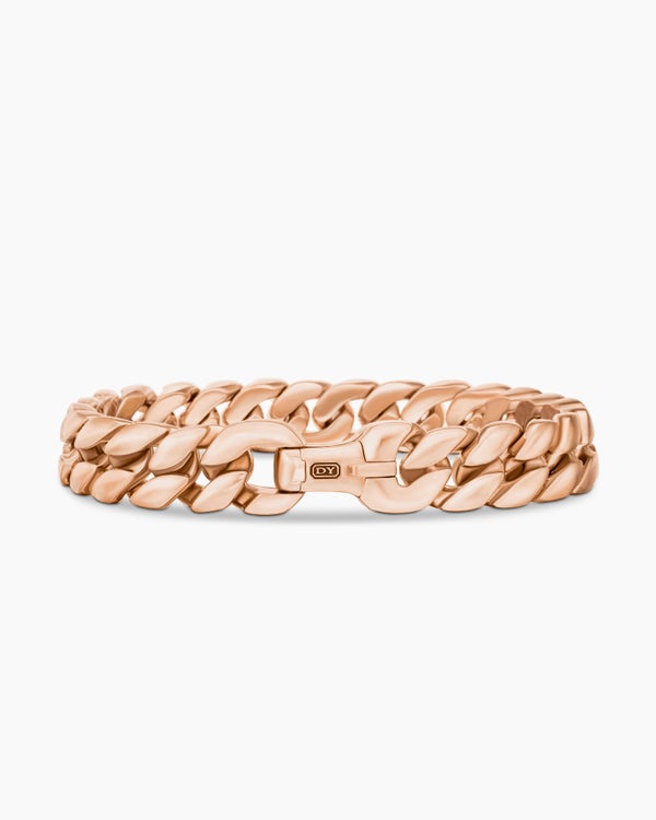 Curb Chain Bracelet in 18K Rose Gold, 11.5mm