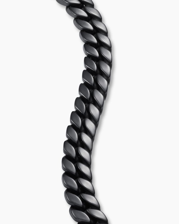 Bracelet Curb Chain en titane noir, 11,5 mm