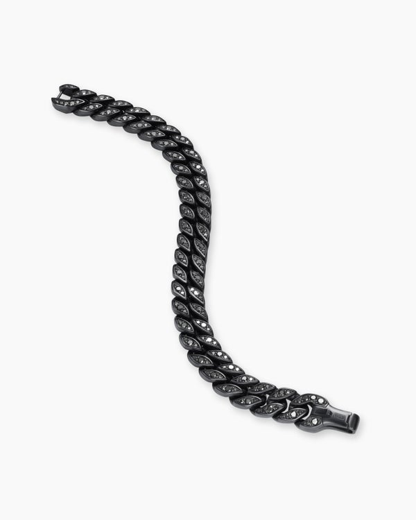 Curb Chain Bracelet in Black Titanium, 11.5mm