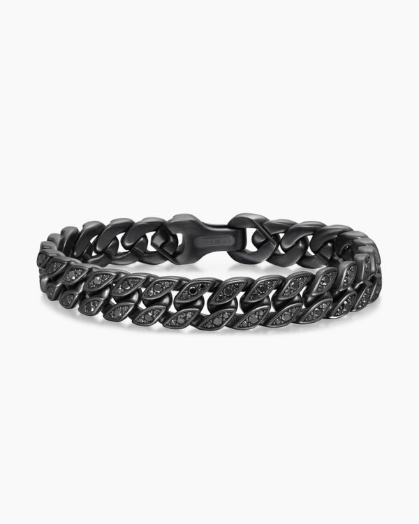Curb Chain Bracelet in Black Titanium, 11.5mm