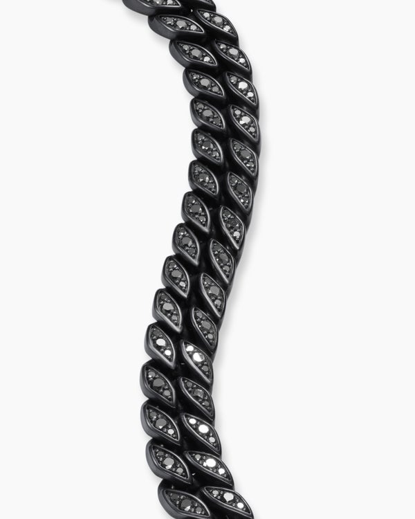 Curb Chain Bracelet in Black Titanium, 11.5mm