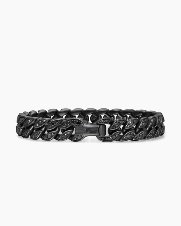 Curb Chain Bracelet in Black Titanium, 11.5mm