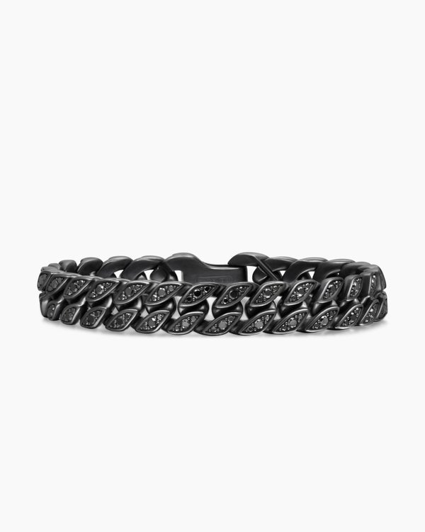 Curb Chain Bracelet in Black Titanium, 11.5mm
