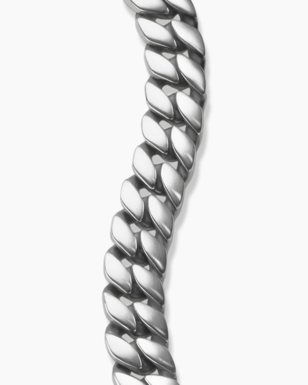 Curb Chain Bracelet in Platinum, 11.5mm