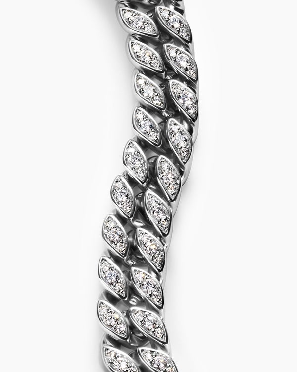 Curb Chain Bracelet in Platinum, 11.5mm