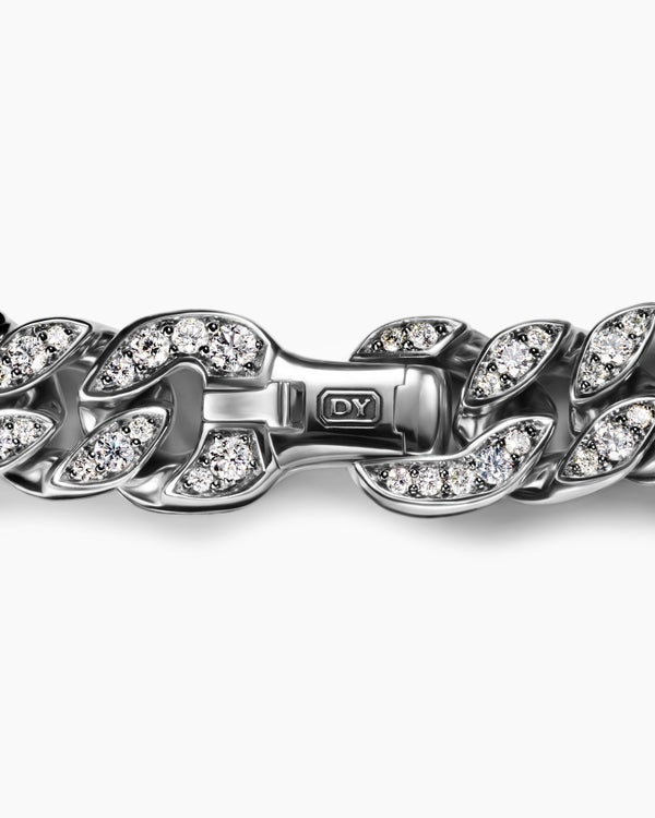 Curb Chain Bracelet in Platinum, 11.5mm