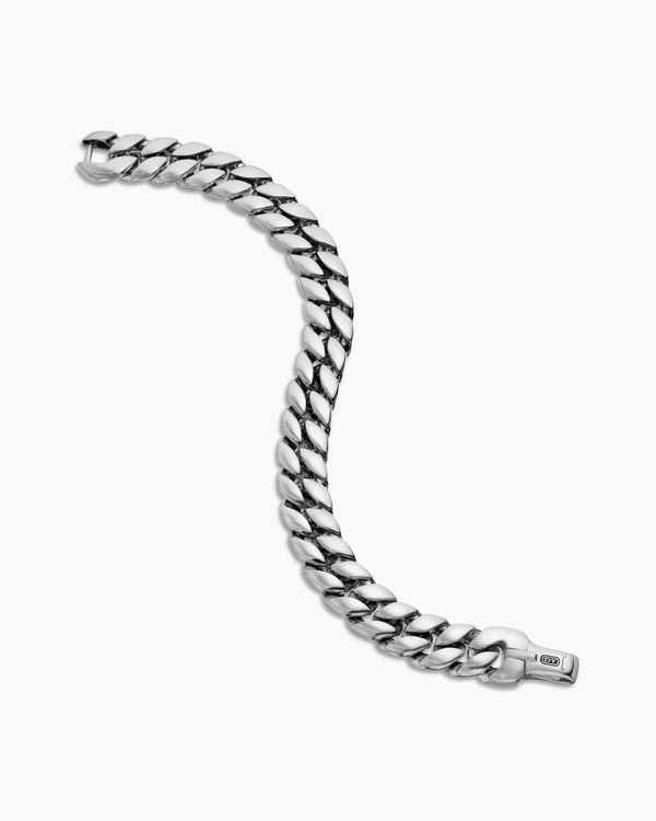 Curb Chain Bracelet in Sterling Silver, 11.5mm