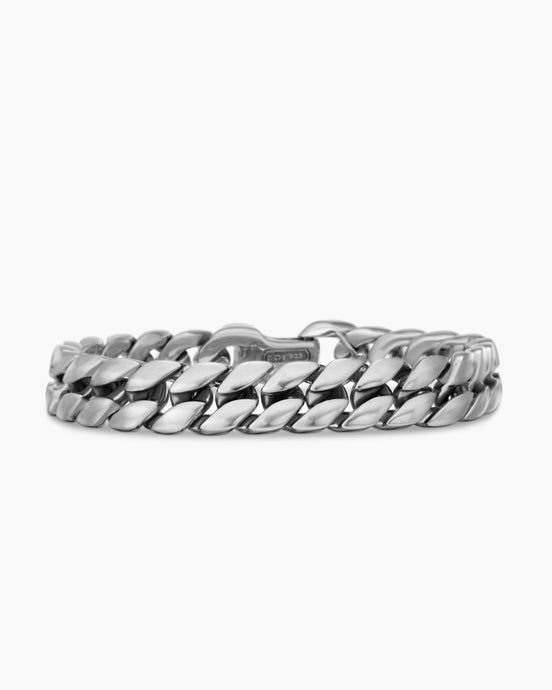 Curb Chain Bracelet in Sterling Silver, 11.5mm