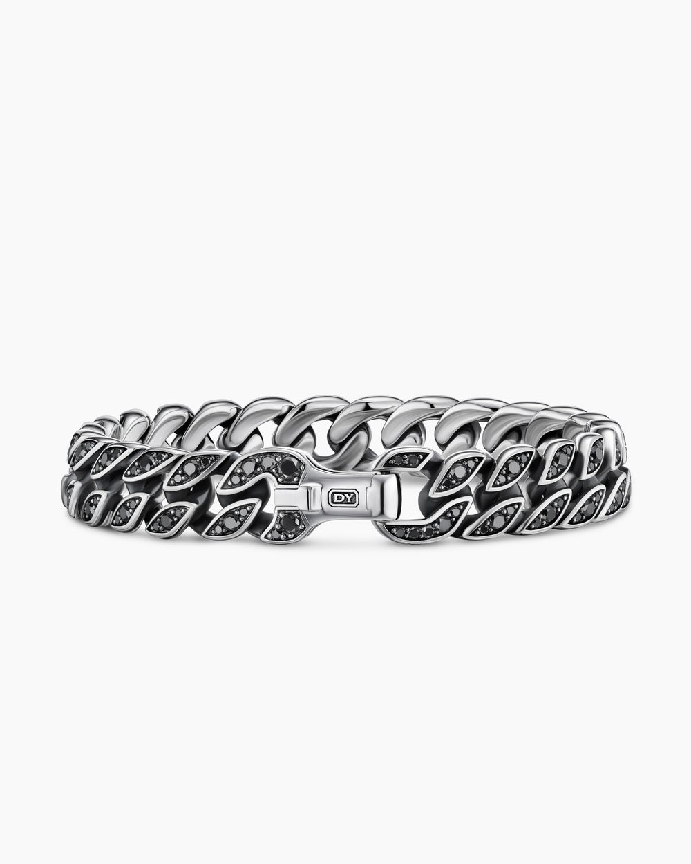 Mens Curb Chain Bracelet in Sterling Silver, 11.5mm