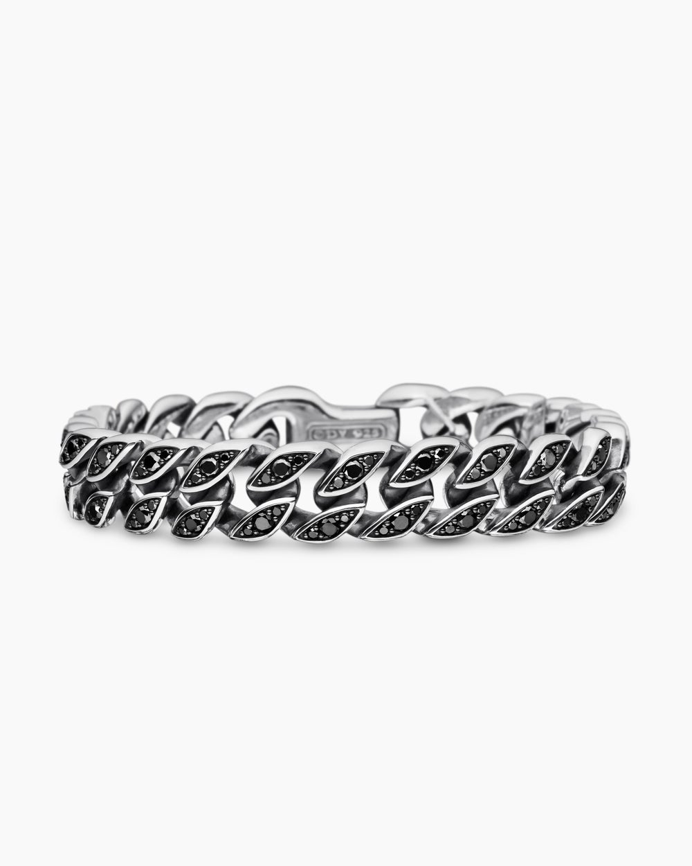 Mens Curb Chain Bracelet in Sterling Silver, 11.5mm