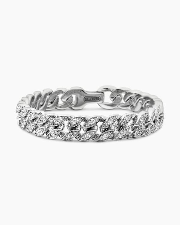 Curb Chain Bracelet in Sterling Silver, 11.5mm