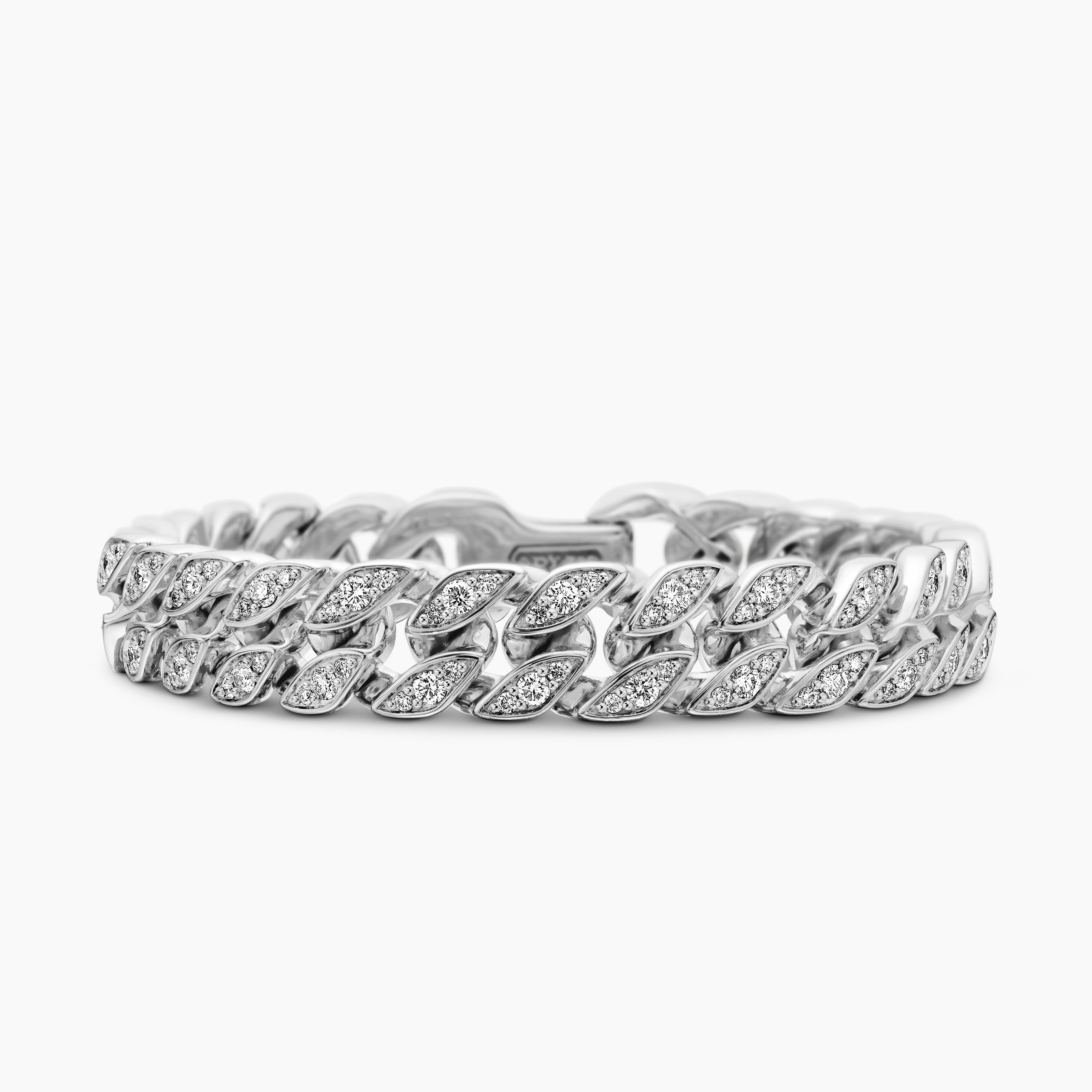 Mens Curb Chain Bracelet in Sterling Silver, 11.5mm