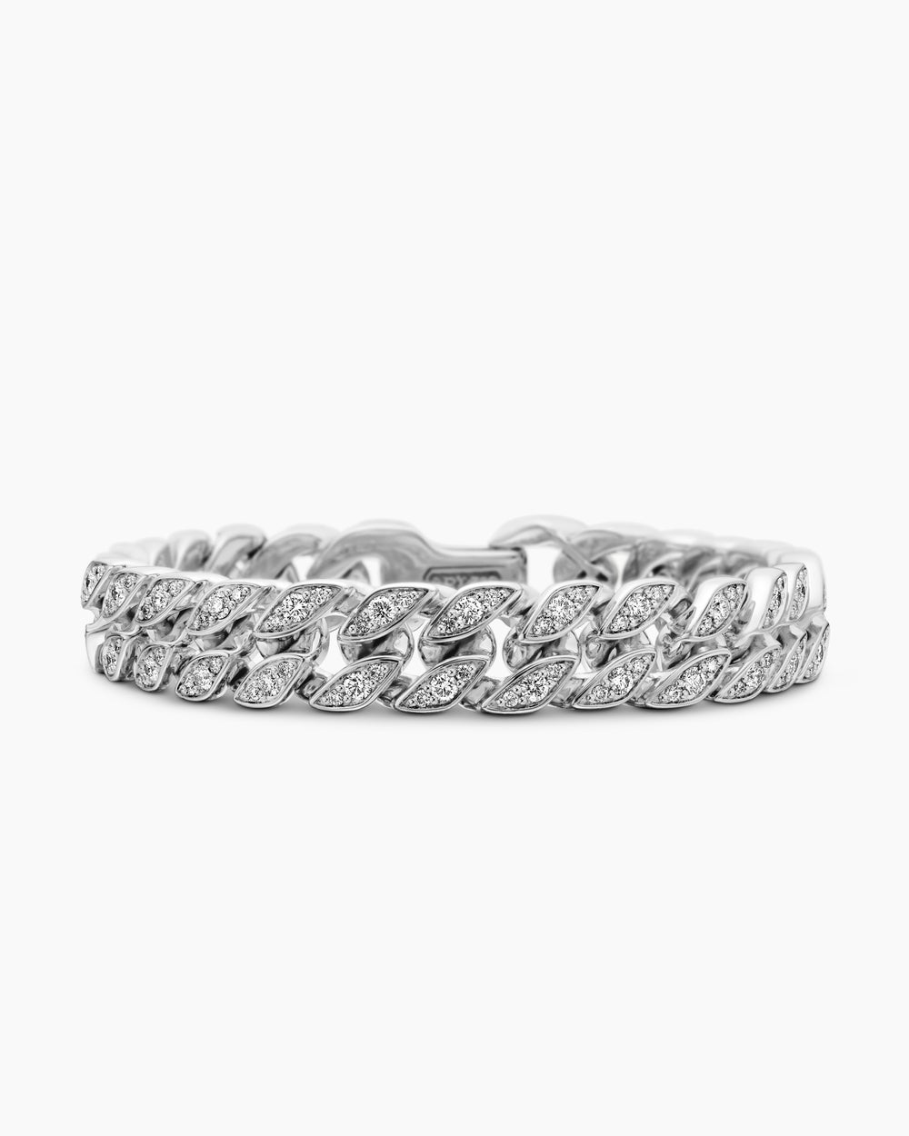 Mens Curb Chain Bracelet in Sterling Silver, 11.5mm