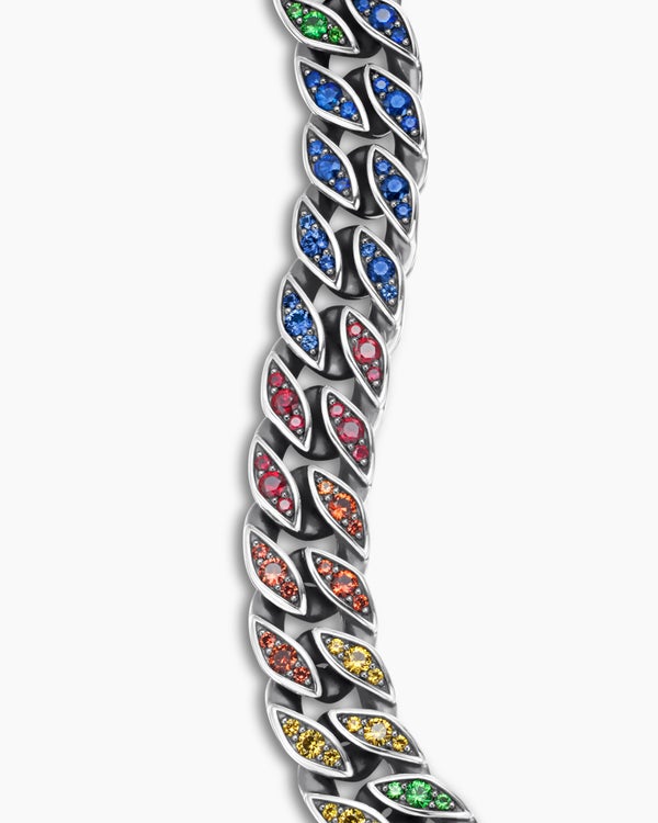 Curb Chain Bracelet in Sterling Silver, 11.5mm