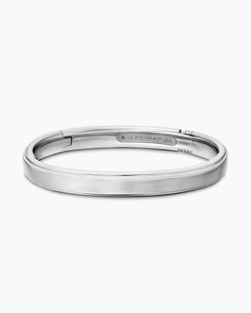 Mens Streamline® Bangle Bracelet in Sterling Silver, 9mm