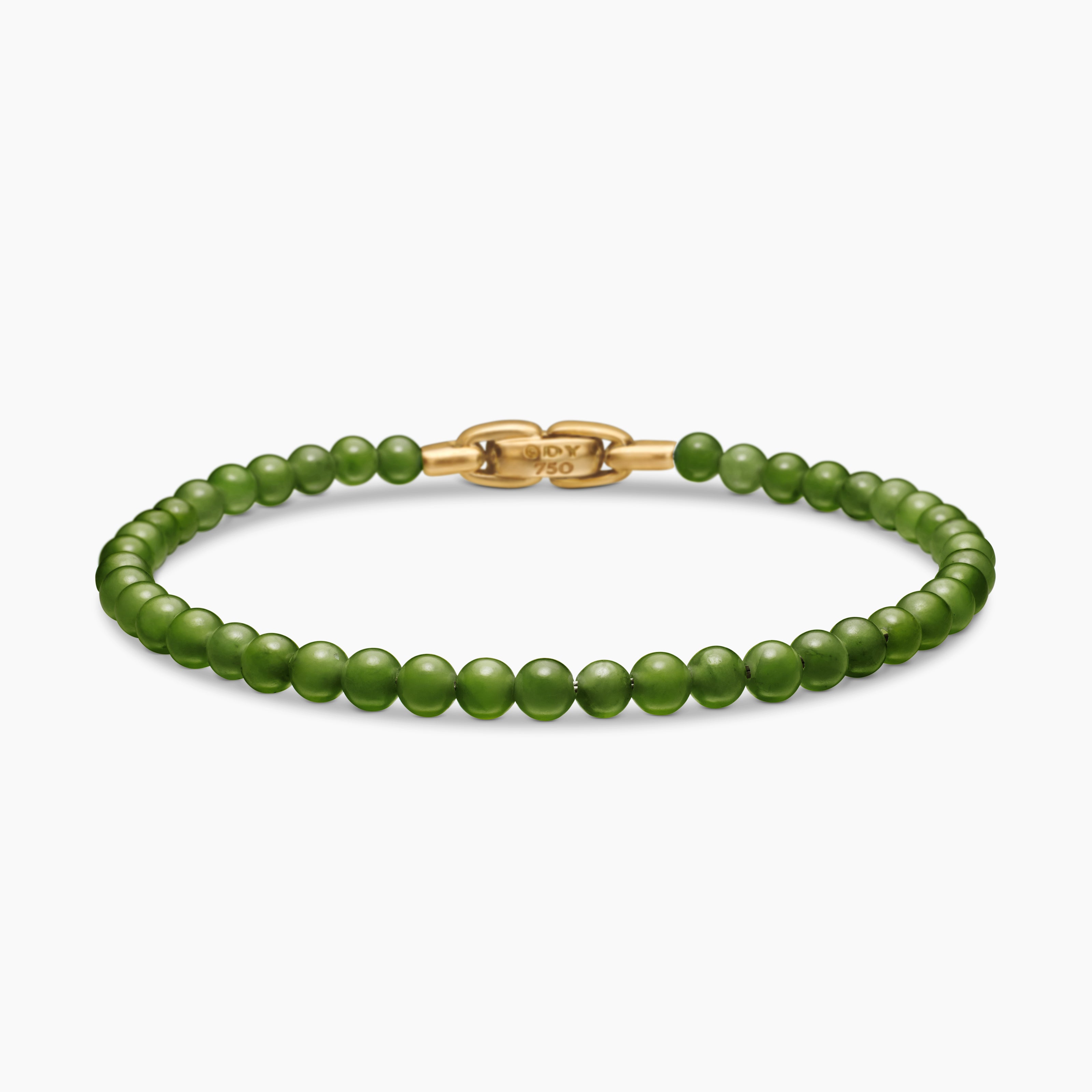 Mens Spiritual Beads Bracelet with 18K Yellow Gold, 4mm