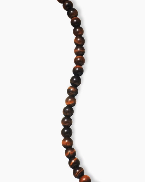 Mens Spiritual Beads Bracelet in Sterling Silver, 4mm