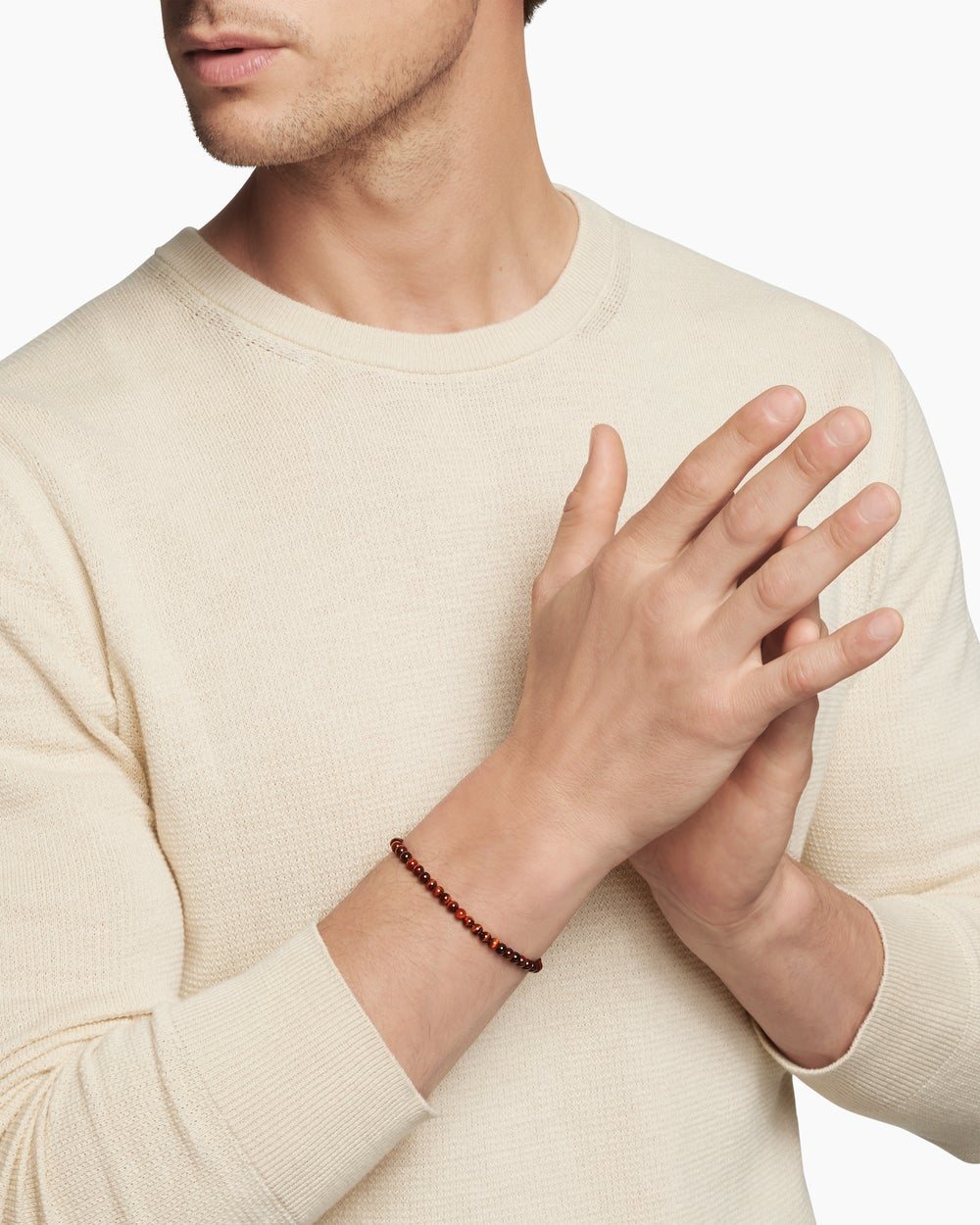 Bracelet Spiritual Beads en argent sterling, 4 mm hommes