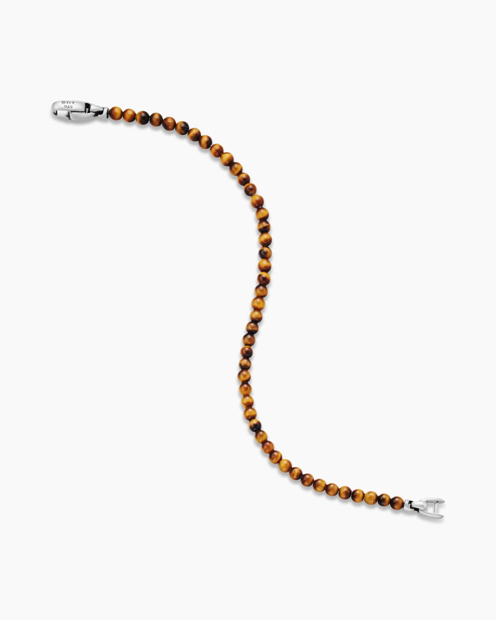 Mens Spiritual Beads Bracelet in Sterling Silver, 4mm