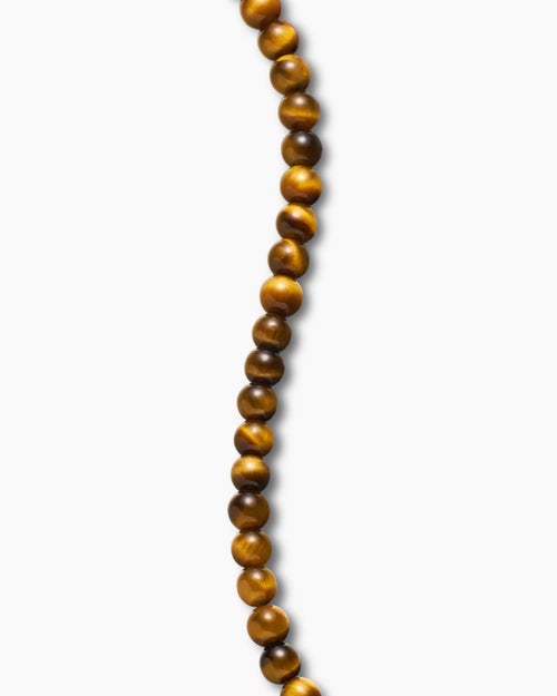 Mens Spiritual Beads Bracelet in Sterling Silver, 4mm