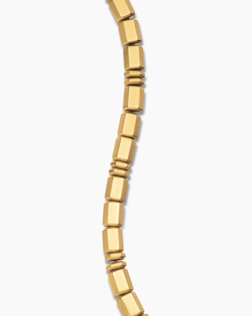 Mens Spiritual Beads Bracelet in 18K Yellow Gold, 6mm