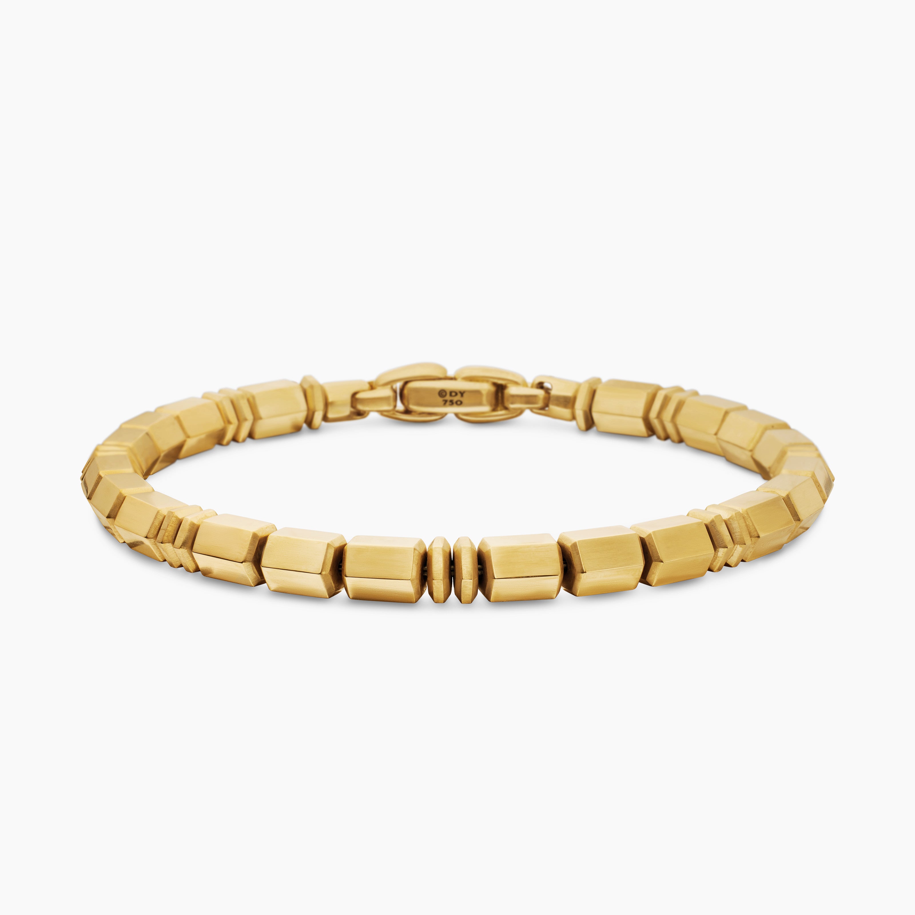 Mens Spiritual Beads Bracelet in 18K Yellow Gold, 6mm