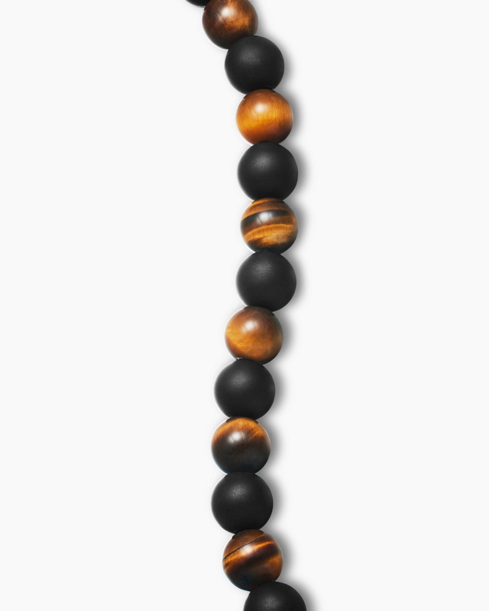 Mens Spiritual Beads Alternating Bracelet in Sterling Silver, 8mm