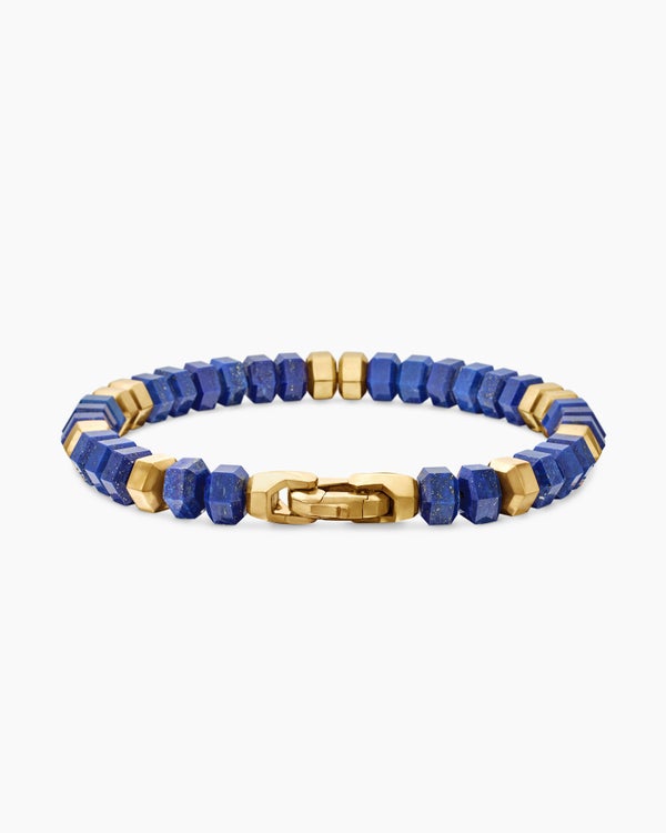 Bracelet de perles Hex avec or jaune 18 carats, 8 mm