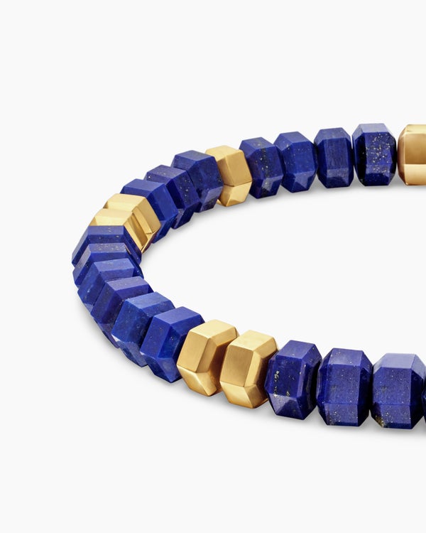 Bracelet de perles Hex avec or jaune 18 carats, 8 mm