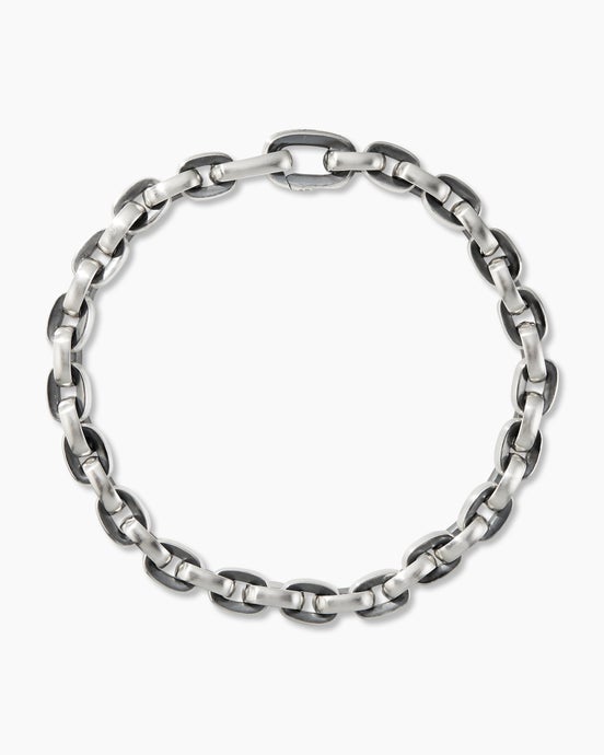Oval Link Chain Bracelet in Sterling Silver, 7mm
